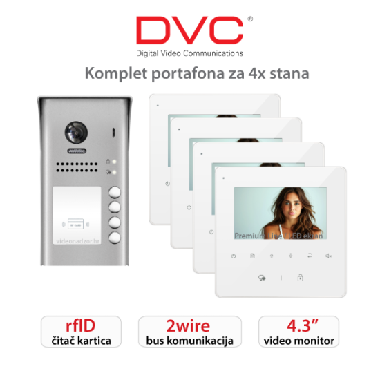 KOMPLET PORTAFONA ZA 4X STANA DT438