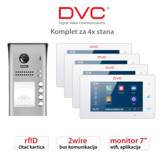 KOMPLET PORTAFONA ZA 4X STANA DX470