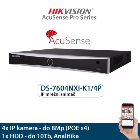 DIGITALNI VIDEO SNIMAČ HIKVISION DS-7604NXI-K1/4P DIGITALNI VIDEO SNIMAČ HIKVISION DS-7604NXI-K1/4P