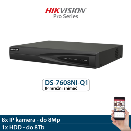 DIGITALNI VIDEO SNIMAČ HIKVISION DS-7608NI-Q1