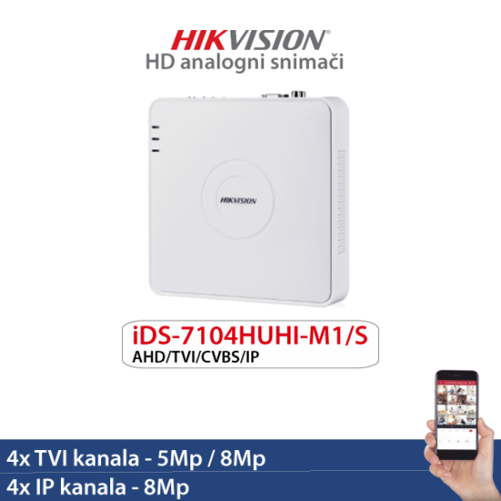 DIGITALNI VIDEO SNIMAČ HIKVISION iDS-7104HUHI-M1 DIGITALNI VIDEO SNIMAČ HIKVISION iDS-7104HUHI-M1
