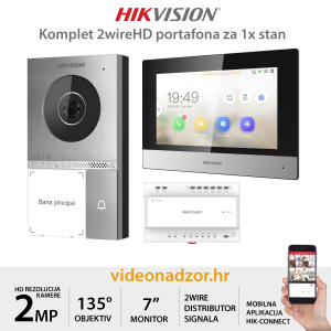 HIKVISION KOMPLET 2wireHD PORTAFONA ZA 1x STAN 7413 HIKVISION KOMPLET 2wireHD PORTAFONA ZA 1x STAN 7413