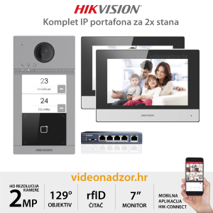 HIKVISION KOMPLET IP PORTAFONA ZA 2x STANA KH6320 HIKVISION KOMPLET IP PORTAFONA ZA 2x STANA KH6320