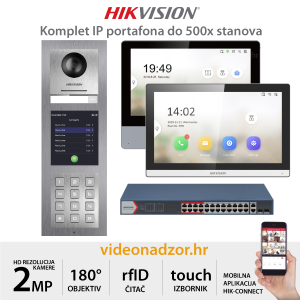 HIKVISION KOMPLET IP PORTAFONA DO 500x STANOVA HIKVISION KOMPLET IP PORTAFONA DO 500x STANOVA